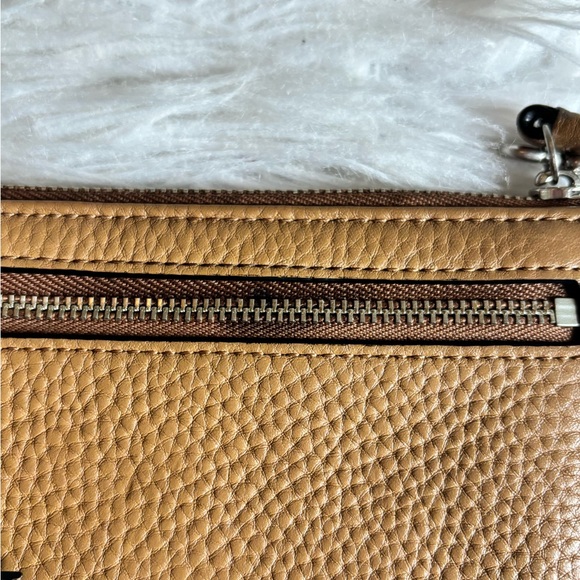 Coach Tan Leather Wristlet - Picture 8 of 16